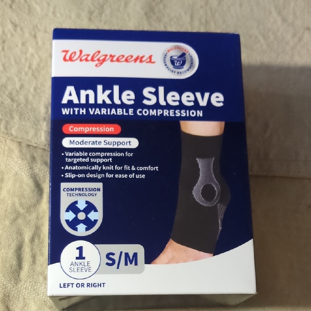 Walgreens Black Ankle Sleeve with Compression